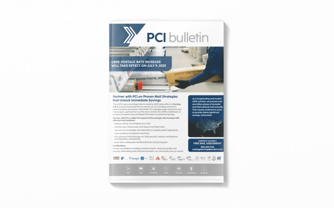 PCI Bulletin: 2023 Postal Rate Increase Will Take Effect on July 9, 2023